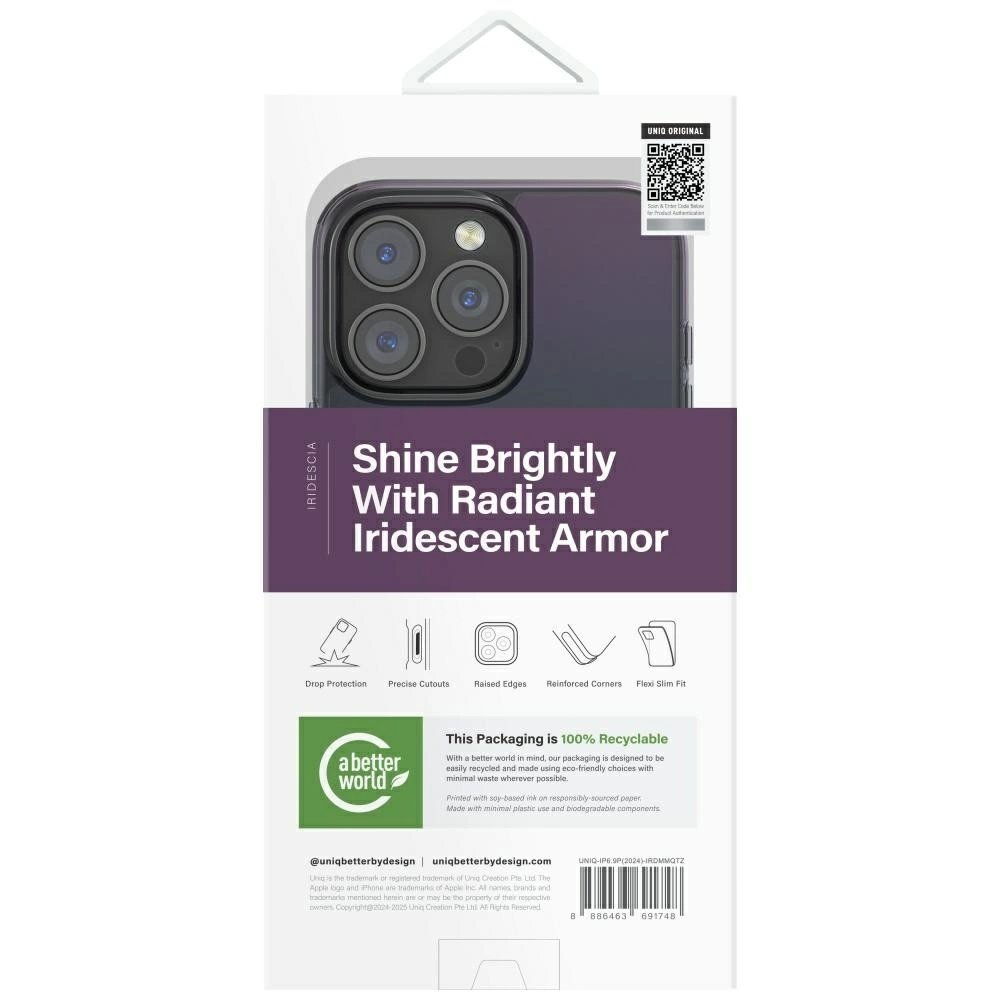 Uniq Iridescia Magclick Charging Dėklas skirtas iPhone 16 Pro Max - Juodas 4