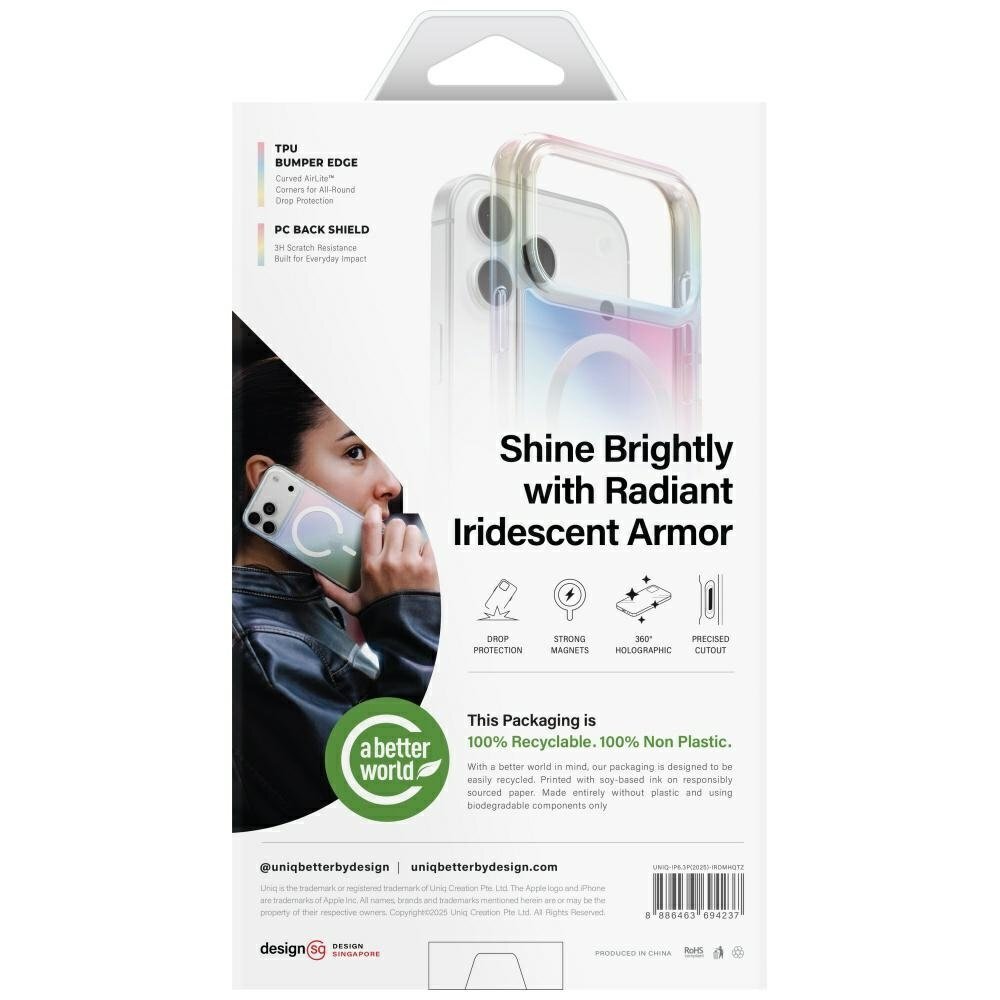 iPhone 17 Pro Uniq Iridescia MagClick Charging dėklas – įvairiaspalvis 6 iPhone 17 Pro Uniq Iridescia MagClick Charging dėklas – įvairiaspalvis 6