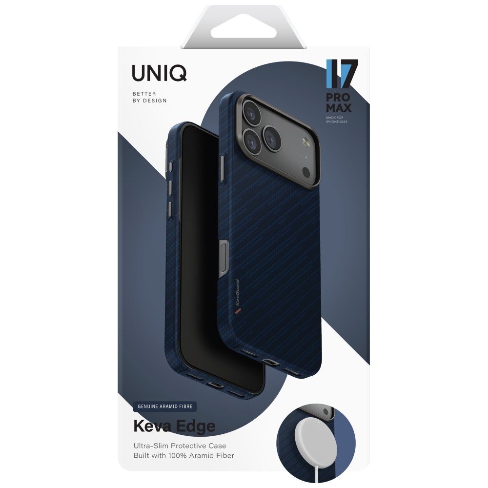 iPhone 17 Pro Max Uniq Keva EDGE MagClick Charging dėklas – mėlynas 5 iPhone 17 Pro Max Uniq Keva EDGE MagClick Charging dėklas – mėlynas 5