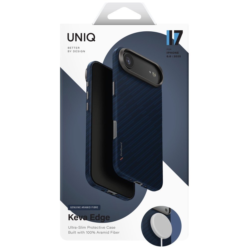 iPhone Air Uniq Keva EDGE MagClick Charging dėklas – mėlynas 5 iPhone Air Uniq Keva EDGE MagClick Charging dėklas – mėlynas 5