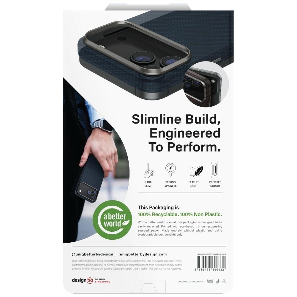 iPhone Air Uniq Keva EDGE MagClick Charging dėklas – mėlynas 6 iPhone Air Uniq Keva EDGE MagClick Charging dėklas – mėlynas 6