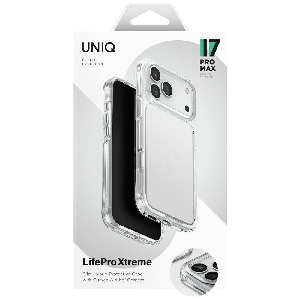iPhone 17 Pro Max Uniq LifePro Xtreme dėklas – skaidrus 5