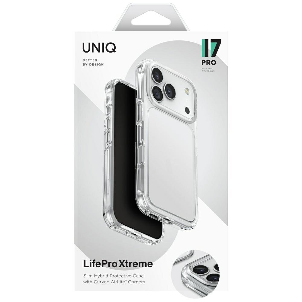 iPhone 17 Pro dėklas Uniq Lifepro Xtreme – skaidrus 5