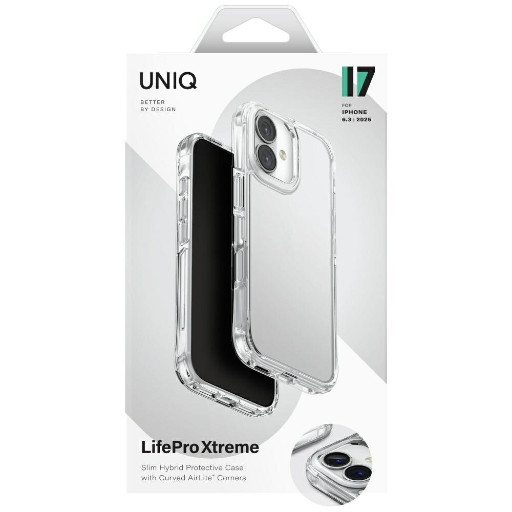 iPhone 17 Uniq LifePro Xtreme dėklas – skaidrus 4