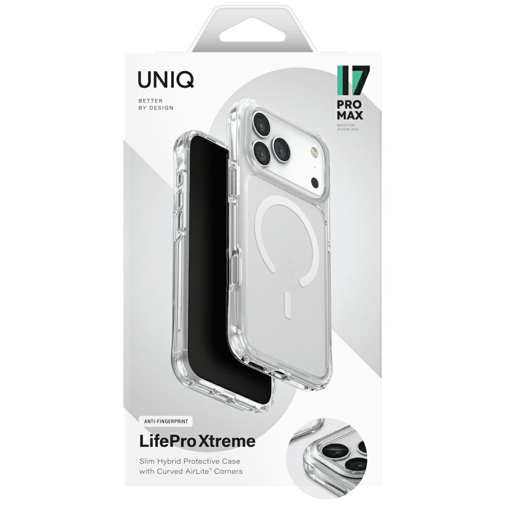 iPhone 17 Pro Max Uniq LifePro Xtreme Magclick įkrovimo dėklas – skaidrus su blizgučiais 5 iPhone 17 Pro Max Uniq LifePro Xtreme Magclick įkrovimo dėklas – skaidrus su blizgučiais 5