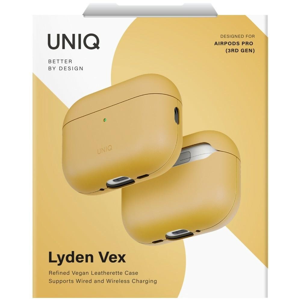 AirPods Pro 3 Uniq Lyden Vex dėklas – geltonas 1 AirPods Pro 3 Uniq Lyden Vex dėklas – geltonas 1