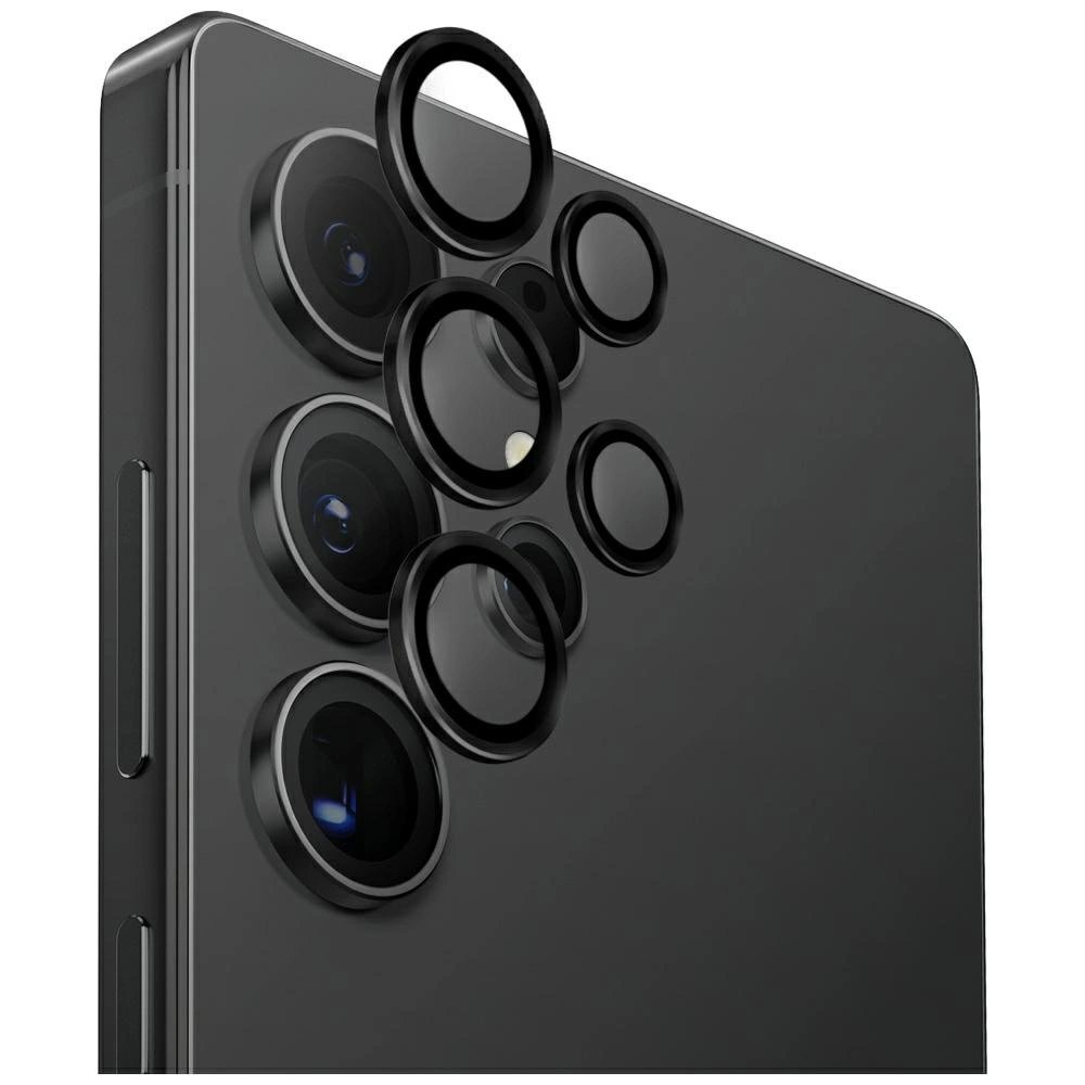 Samsung Galaxy S25 Ultra Uniq Optix aliuminio kameros apsauga – juoda Samsung Galaxy S25 Ultra Uniq Optix aliuminio kameros apsauga – juoda