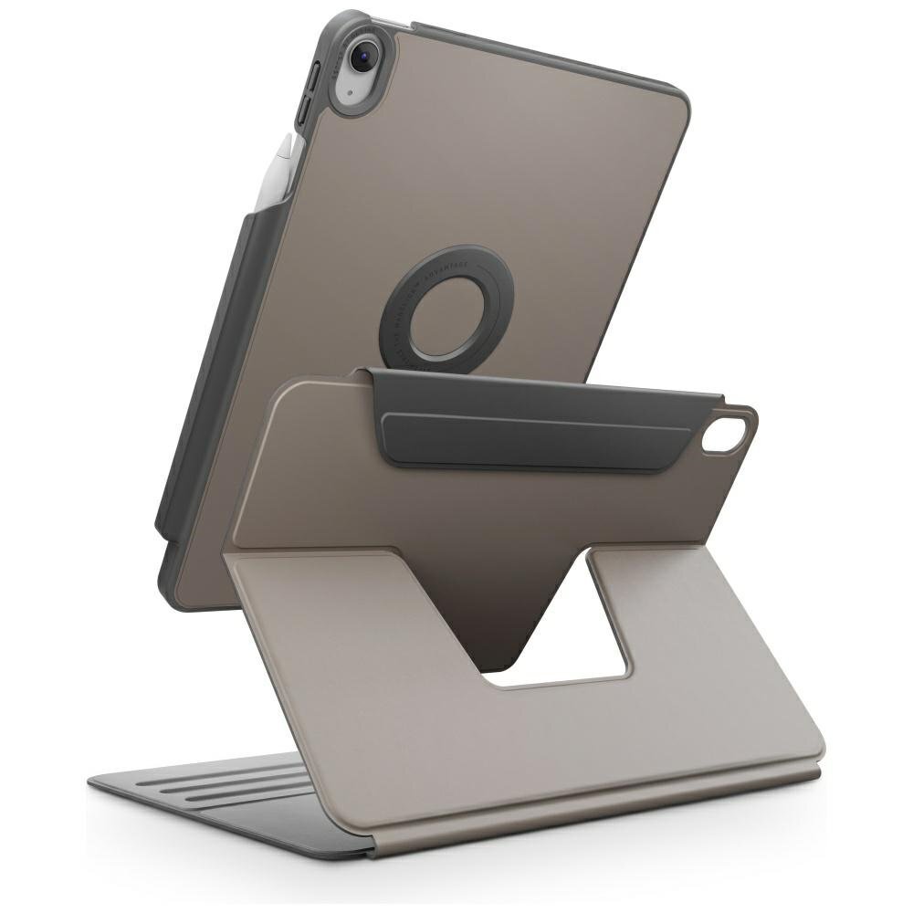 iPad 11” 2025 / iPad 10.9” 2022 dėklas Uniq Rovus Snapmount Magnetic 360 – pilkas