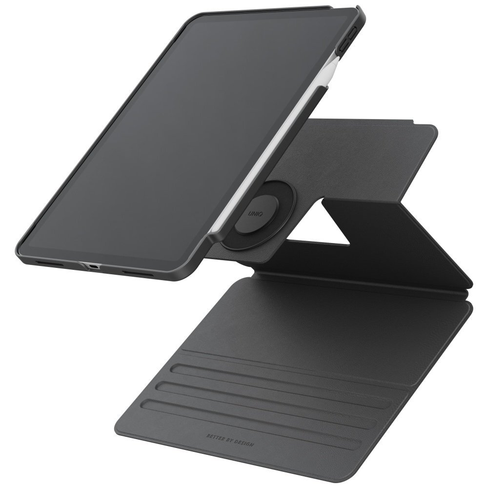 iPad Air 13” 2024 / 2025 dėklas Uniq Rovus Snapmount Magnetic 360 – pilkas 4