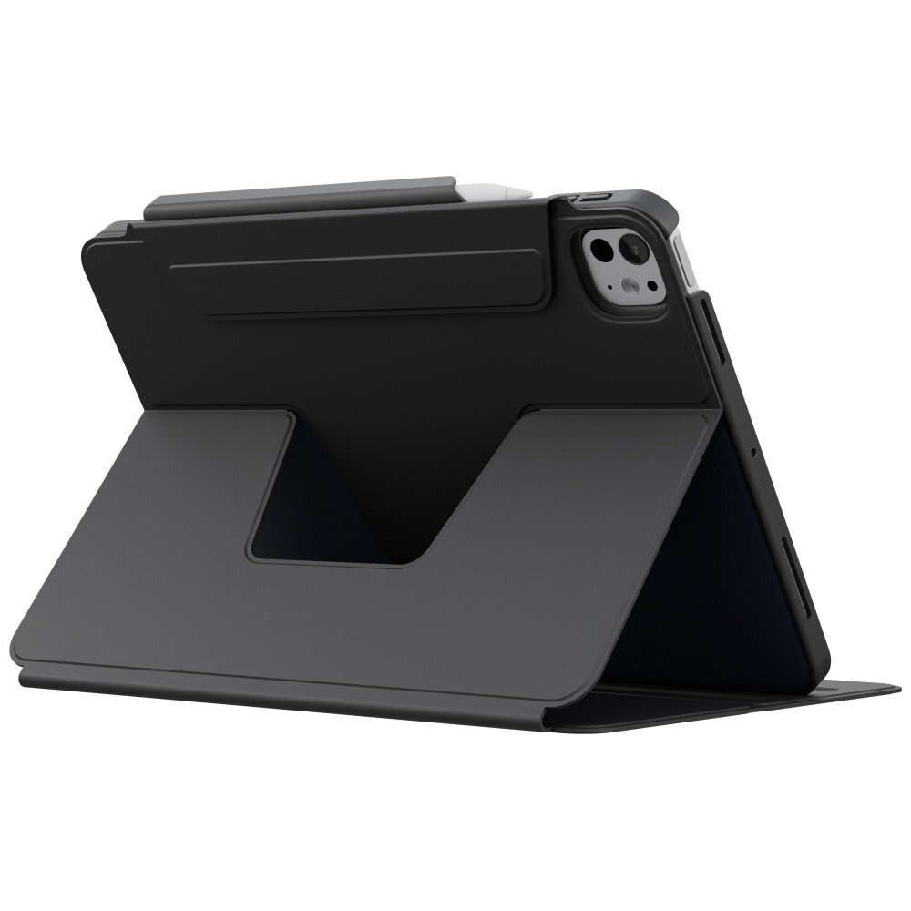 iPad Pro 11" 2024 (5 karta) dėklas Uniq Rovus Snapmount Magnetic, 360 laipsnių pasukamas – juodas 5