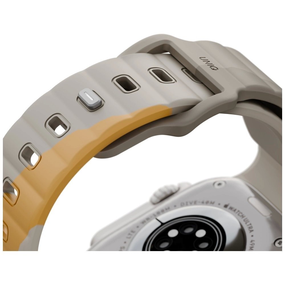 Apple Watch 44 / 45 / 46 / 49 mm Uniq Stride De Rubber dirželis – smėlinis 1