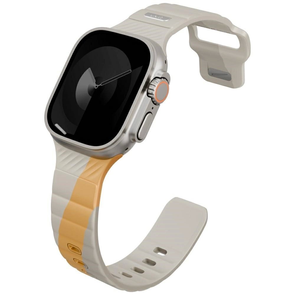 Apple Watch 44 / 45 / 46 / 49 mm Uniq Stride De Rubber dirželis – smėlinis Apple Watch 44 / 45 / 46 / 49 mm Uniq Stride De Rubber dirželis – smėlinis