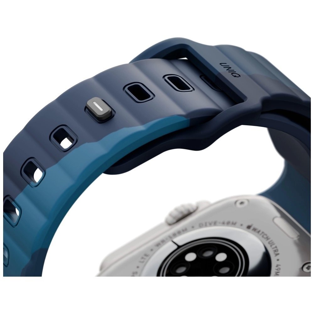 Apple Watch 44 / 45 / 46 / 49 mm Uniq Stride De Rubber dirželis – mėlynas 1