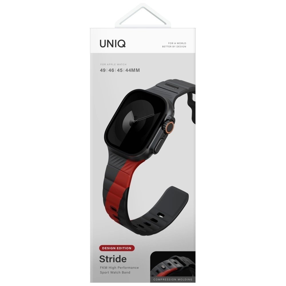 Apple Watch 44 / 45 / 46 / 49 mm Uniq Stride De Rubber dirželis – pilkas 3 Apple Watch 44 / 45 / 46 / 49 mm Uniq Stride De Rubber dirželis – pilkas 3
