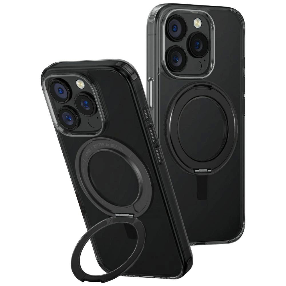 Uniq Swivix 360 Rotating su atrama Dėklas skirtas iPhone 16 Pro - Juodas