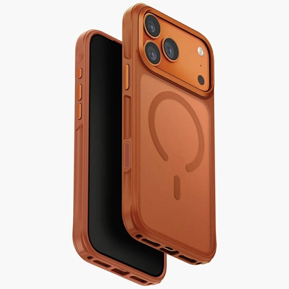 iPhone 17 Pro Max Uniq Veren Magclick įkrovimo dėklas – oranžinis iPhone 17 Pro Max Uniq Veren Magclick įkrovimo dėklas – oranžinis