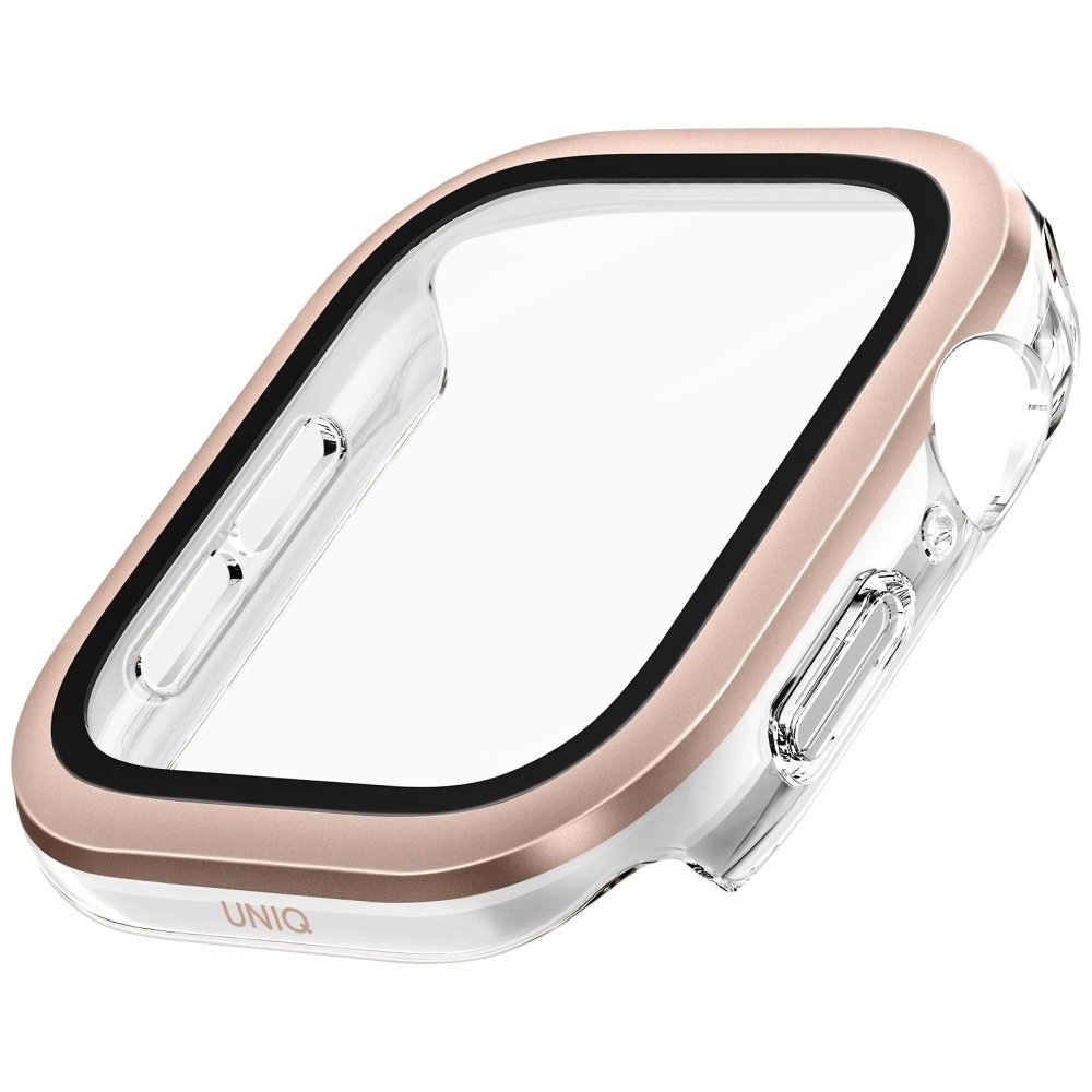 Uniq Voute Tempered Glass Dėklas skirtas Apple Watch 10 46mm - Rose Auksinis 3