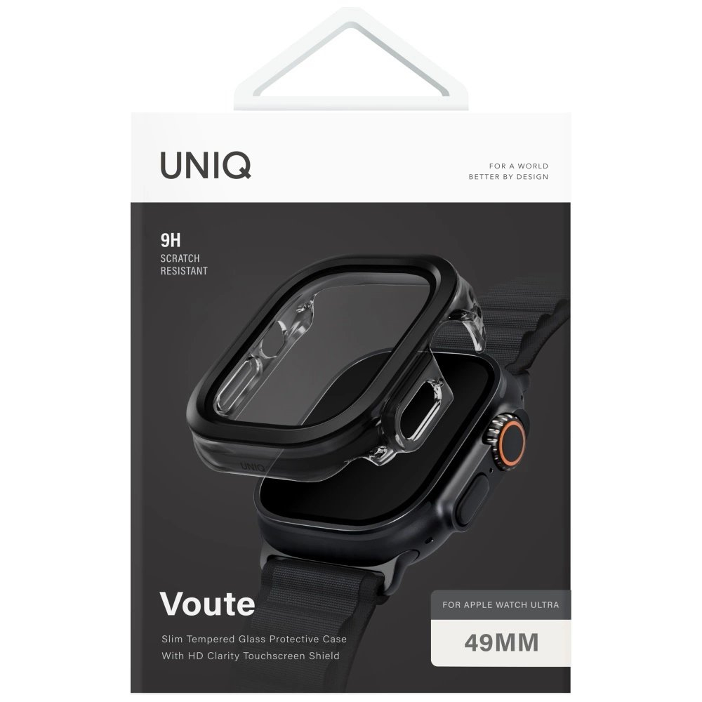Uniq Voute Tempered Glass Dėklas skirtas Apple Watch Ultra 49mm - Juodas 4