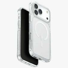 iPhone 17 Pro Max dėklas Uniq LifePro Xtreme, Magclick Charging – skaidrus su blizgučiais
