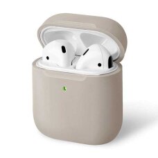 AirPods 1/2 Gen Uniq Lino dėklas – smėlinis