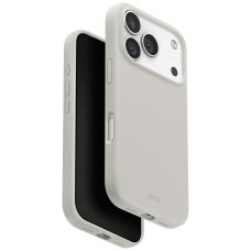 iPhone 17 Pro dėklas Uniq Lino, Magclick įkrovimo – pilkas