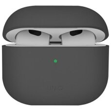 AirPods 4 Uniq Lino Silicone dėklas – pilkas