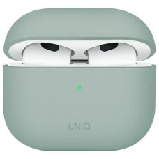 AirPods 4 Uniq Lino Silicone dėklas – žalias