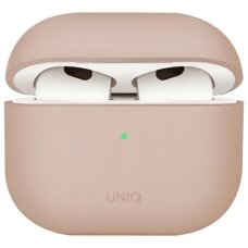 AirPods 4 Uniq Lino Silicone dėklas – rožinis