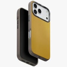 iPhone 17 Pro dėklas Uniq Lyden DS, Magclick įkrovimo – geltonai pilkas