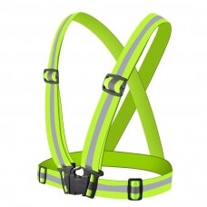 Atšvaitas Unisex Adjustable Reflective Safety Harness Vest Geltonas