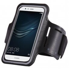 Universalus Telefono Dėklas ant rankos Running Armband iki 6" išmaniesiems telefonams Juodas