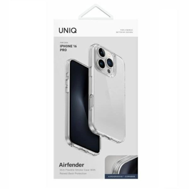iPhone 16 Pro – Uniq Air Fender dėklas - Skaidrus 3 iPhone 16 Pro – Uniq Air Fender dėklas - Skaidrus 3