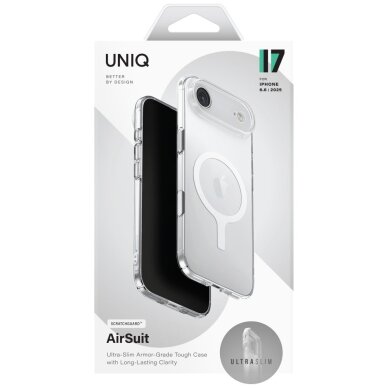 iPhone Air Uniq Airsuit MagClick Charging dėklas – skaidrus 6 iPhone Air Uniq Airsuit MagClick Charging dėklas – skaidrus 6