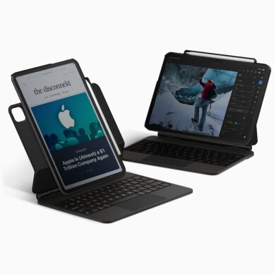 iPad Air 13" 2024 / 2025 / iPad Pro 13" 2024 dėklas Uniq Axel – juodas 5 iPad Air 13" 2024 / 2025 / iPad Pro 13" 2024 dėklas Uniq Axel – juodas 5