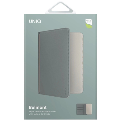 Uniq Belmont – RFID apsaugos paso dėklas - Žalias/Dramblio kaulo 5