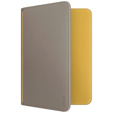 Uniq Belmont RFID Blocking Passport dėklas - pilkas/geltonas