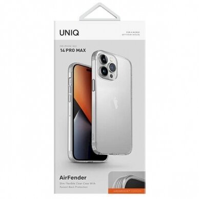 Uniq case Air Fender iPhone 14 Pro Max 6.7 &quot;nude Permatomas 9