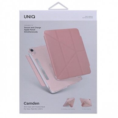 Dėklas UNIQ Camden iPad Mini (2021) Rožinis 3