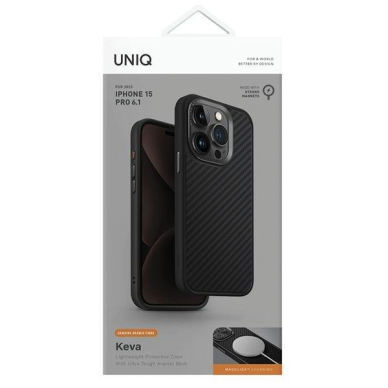 Uniq Dėklas Keva iPhone 15 Pro 6.1  Magclick Charging Juodas/carbon Juodas 7 Uniq Dėklas Keva iPhone 15 Pro 6.1  Magclick Charging Juodas/carbon Juodas 7