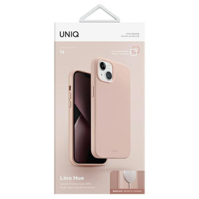 Dėklas Uniq case Lino Hue iPhone 14 Rožinis 6