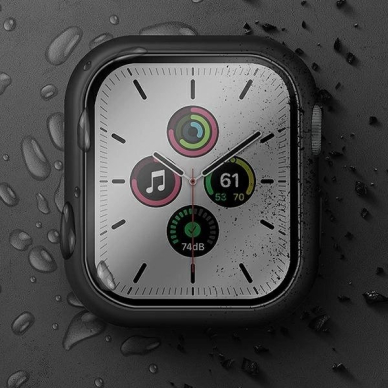 Uniq Dėklas Nautic Apple Watch Series 7/8/9 45mm Juodas/Juodas 3