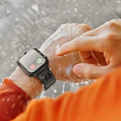 Uniq Dėklas Nautic Apple Watch Series 7/8/9 45mm Juodas/Juodas 4