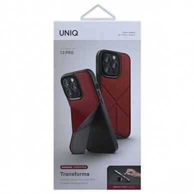 Dėklas Uniq Transforma iPhone 13 Pro / 13 MagSafe Raudonas 11