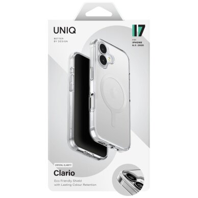 iPhone 17 Uniq Clario MagClick Charging dėklas – skaidrus 5 iPhone 17 Uniq Clario MagClick Charging dėklas – skaidrus 5