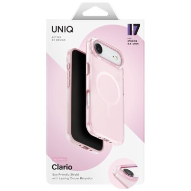 iPhone Air Uniq Clario MagClick Charging dėklas – rožinis 5