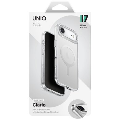 iPhone Air Uniq Clario MagClick Charging dėklas – skaidrus 5