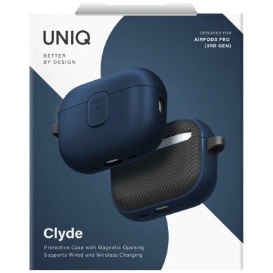 AirPods Pro 3 Uniq Clyde dėklas – mėlynas / pilkas 5 AirPods Pro 3 Uniq Clyde dėklas – mėlynas / pilkas 5