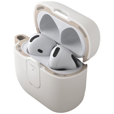 AirPods 4 dėklas Uniq Clyde Lock – smėlinis 1
