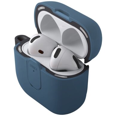 AirPods 4 dėklas Uniq Clyde Lock – mėlynas 1 AirPods 4 dėklas Uniq Clyde Lock – mėlynas 1