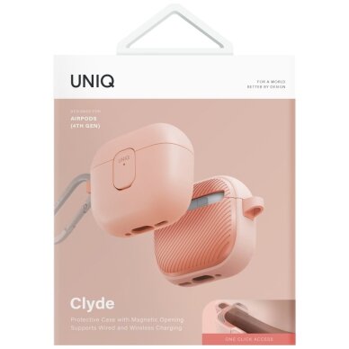 AirPods 4 dėklas Uniq Clyde Lock – rožinis 4